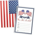 thumbnail image 1 of American Flag Invitations with Envelopes for 4th of July Party (4x6 In, 36 Pack), 1 of 7