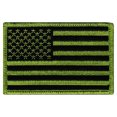 thumbnail image 1 of American Flag Iron-on Embroidered Patch Camo Green, 1 of 1
