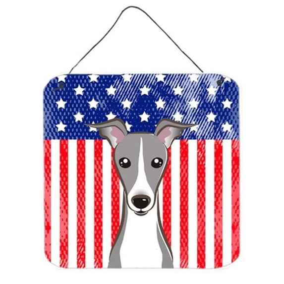 American Flag & Italian Greyhound Wall or Door Hanging Prints