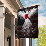 USA Japan Friendship Forever 4th of July Patriotic Japanese House Flag, Double-Sided Outdoor Yard Decor 29.5 x 39.5 Inch