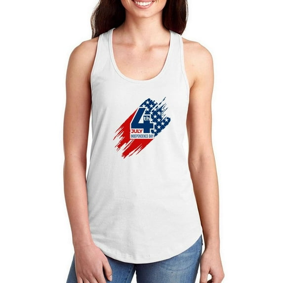 American Flag July 4Th Racerback Tank Women -Image by Shutterstock, Female x-Small