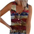 thumbnail image 1 of American Flag Knit Tank Tops Womens 4th of July Sleeveless Tshirts Trendy Crewneck Button Tunic Tanks Memorial Day Patriotic Tee Shirts Summer Dressy Outfits Independence Day Cami Blouses Clothes, 1 of 4