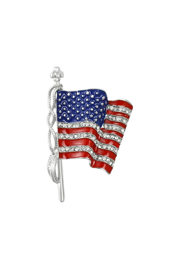 Clearance Under $5 American Flag Lapel Pin,Flag Pins,USA Flag Pin,Waving USA American Flag Patriotic Corsage Brooch Pin for Clothes Scarf Bag Hat(Silver 1.73x1.1x0.39in)from ANMUYUM