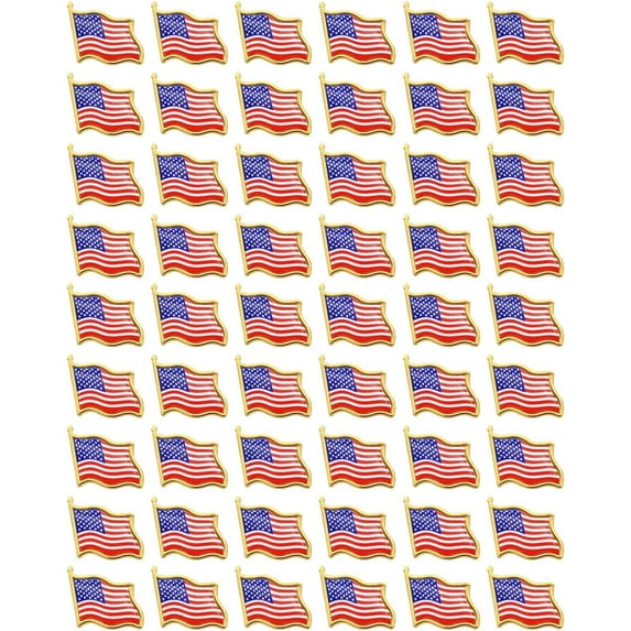 American Flag Lapel Pins - USA Waving Flag Pins United States US Badge Pins brooch- pack