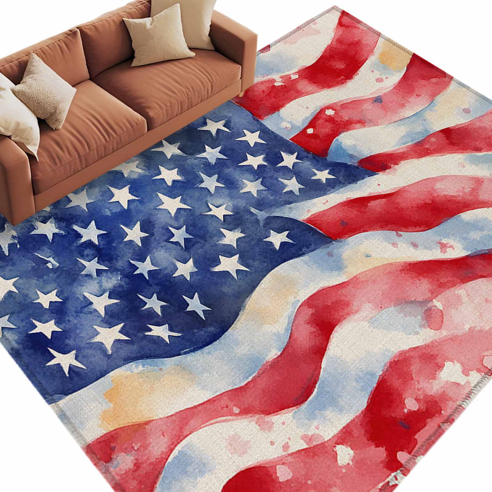 American Flag Large Area Rugs for Bedroom Living Room, Non Slip Carpet ...