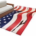 thumbnail image 1 of American Flag Large Area Rugs for Bedroom Living Room, Soft Non Slip Carpet Bedside Rug, Red Blue USA Flag Rectangular Floor Cover Kitchen Accent Rug 3'x5' for Dining Room/Office, 1 of 9