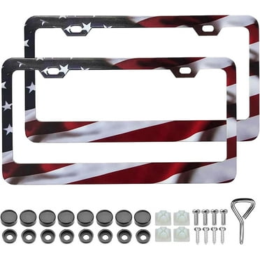 Personalized Car Accessory Gift Custom License Plate Frame - Personalized Text For Standard 6x12" Plates With Round Holes Custom Text License Plate