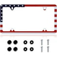 American Flag License Plate Frames, Classic Patriotic Us Flag Aluminum