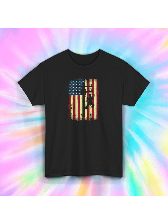 American Flag Lineman Utility Worker T-Shirt