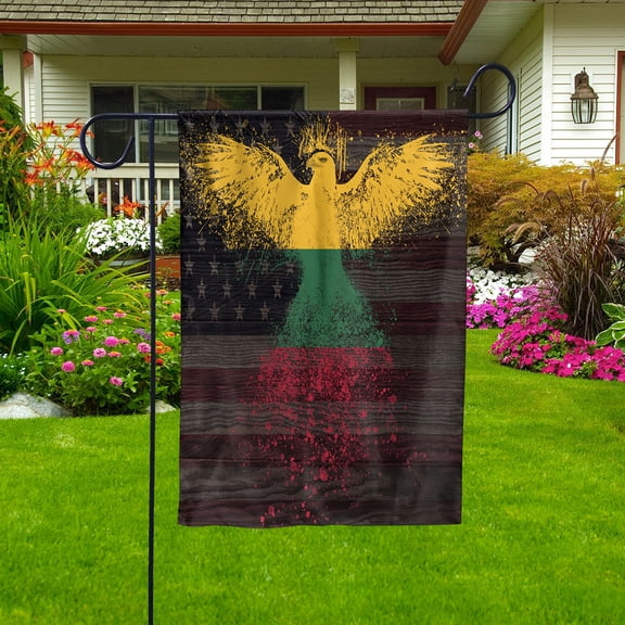 American Flag- Lithuanian Flag Lithuania US Friendship Forever July 4 Decoration Garden Flag (11.5x17.5) Double Sided-USA Flags Premium Polyester-Decorative Indoor Outdoor Flag