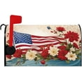 thumbnail image 1 of American Flag Mailbox Cover USA National Flag Red White Blue Flower Ocean Magnetic Mailbox Covers Standard Size 18x21 Inch Independence Day Mail Post Letter Box Cover for Home Yard Decoration, 1 of 6