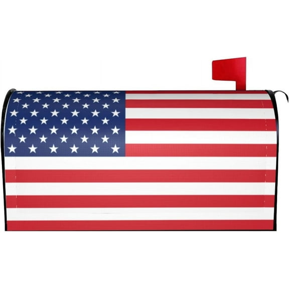 American Flag Mailbox Covers Magnetic Waterproof Patriotic Mail Cover Letter Post Box Wraps for Home Garden Yard Decor, 21x18 in