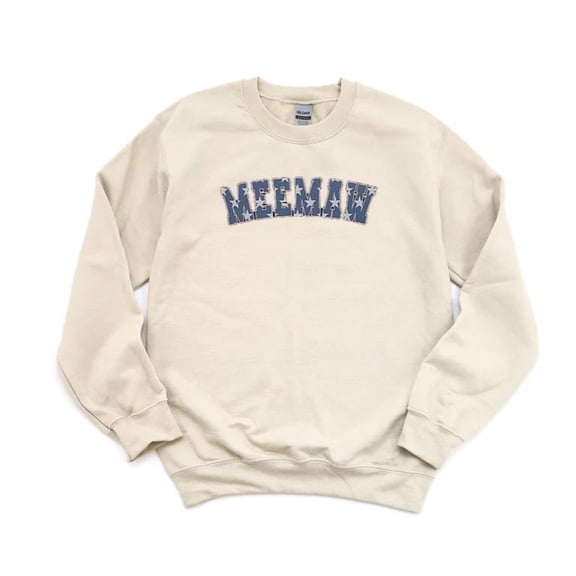 American Flag Meemaw Matching Family 4th July Grandma USA Patriotic Graphic SweatShirt Unisex, up to 5XL