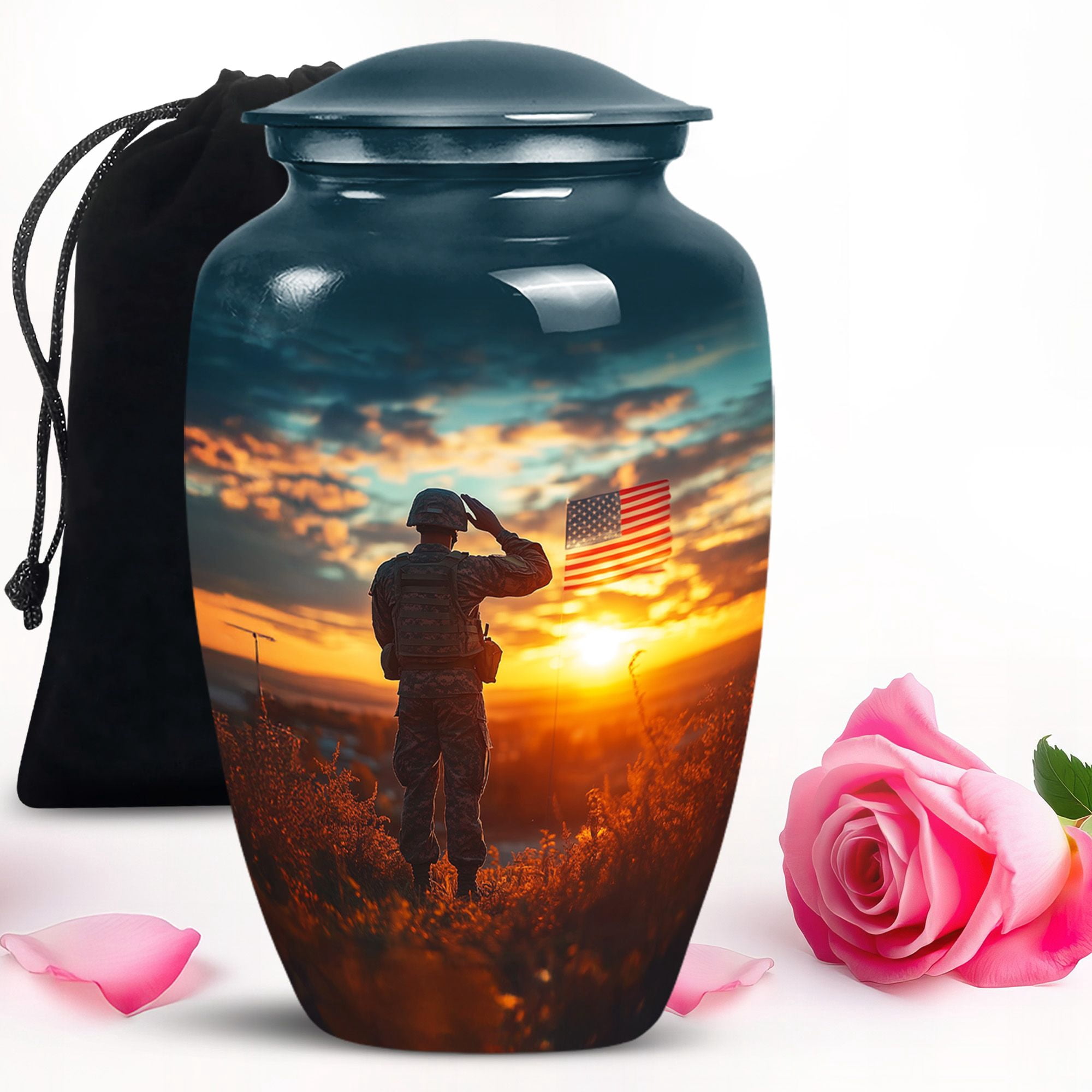 American Flag Memorial Urns For Adult Ashes Women - Funeral Urns For ...