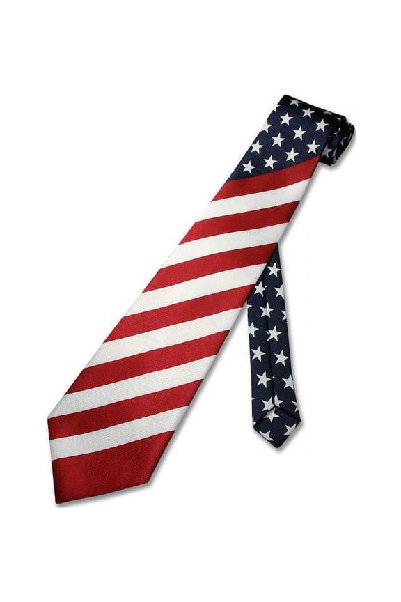 American Flag Men's Neck Tie USA Patriotic Necktie