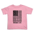 thumbnail image 1 of American Flag Merican Funny Toddler T-Shirts for Boys Girls (Pink, 4T), 1 of 5