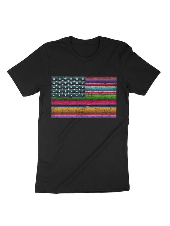 American Flag Mexican Serape T-Shirt
