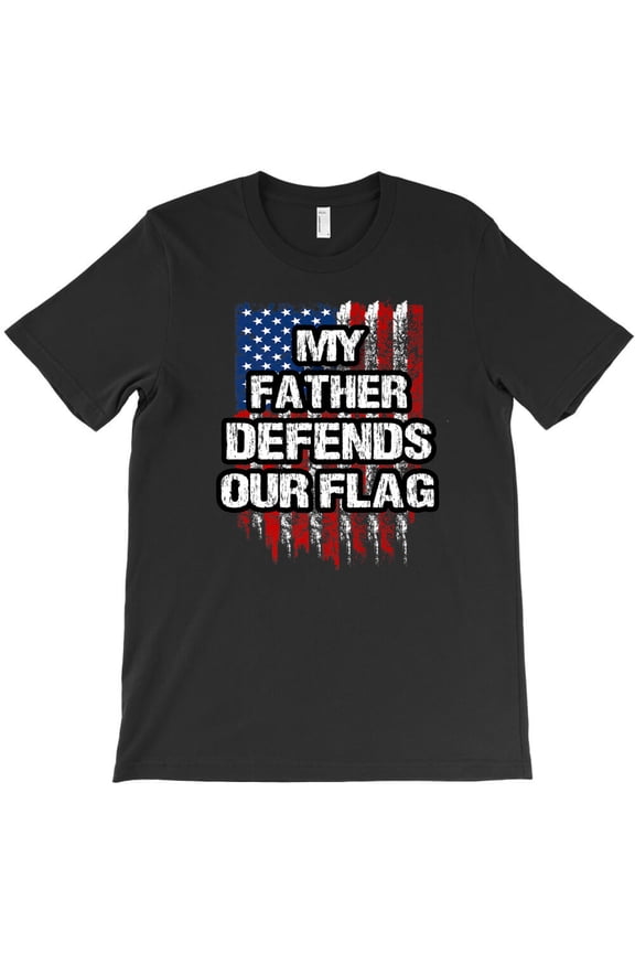 American Flag Military Clothing To Salute Veteran Father, G18145 Unisex T-Shirt, Up to Size 5XL