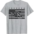 thumbnail image 1 of American Flag Motocross Dirt Bike Softstyle Unisex T-Shirt,Sport Grey Color,Size 3T, 1 of 5