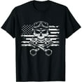thumbnail image 1 of American Flag Motorcycle Apparel - Motorcycle T-Shirt Black Medium, 1 of 4