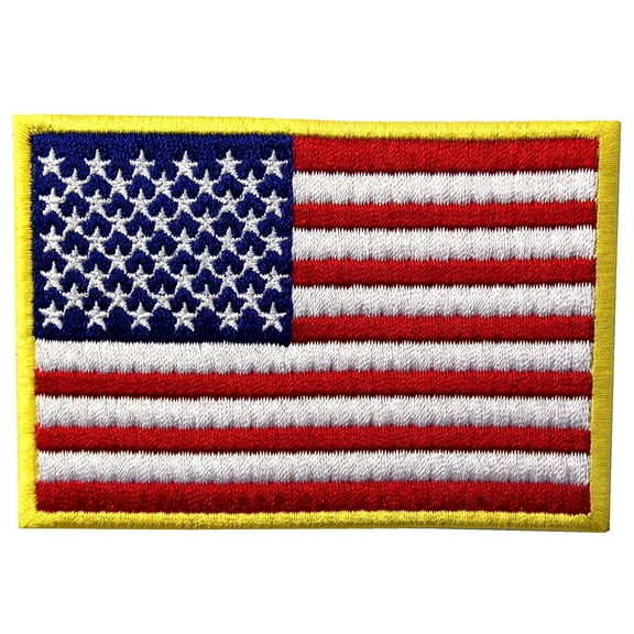 American Flag Old Glory Fully Embroidered Iron On Patch
