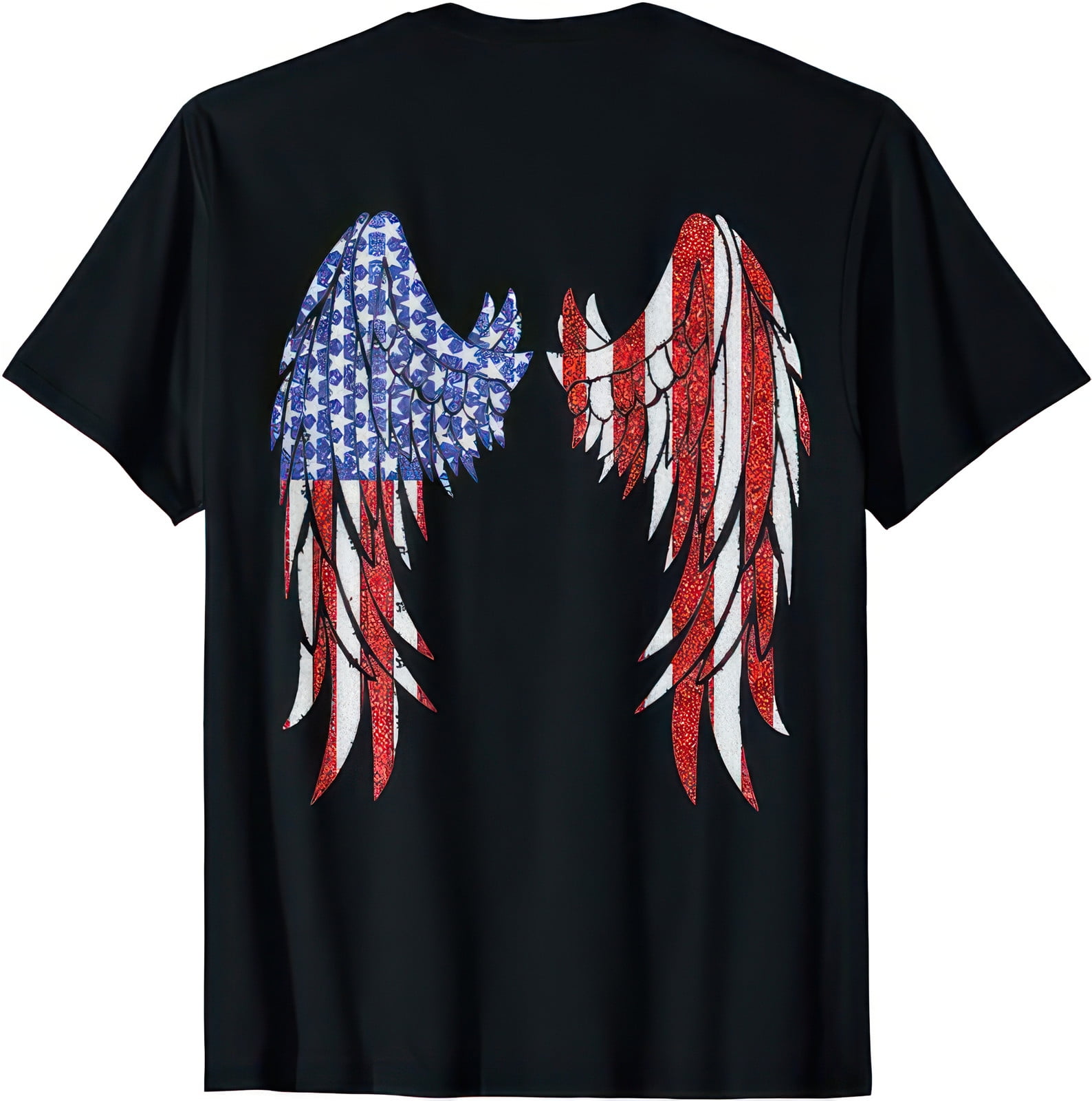 American Flag On Back Side USA Flag Kids Women Men T-Shirt T-shirts ...