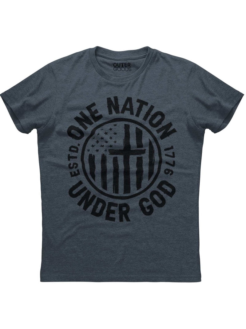 American Flag One Nation Under God Estd 1776 USA Celebration Style With ...