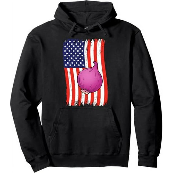 American Flag Onion Pullover Hoodie