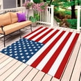 thumbnail image 1 of American Flag Outdoor Rug 3x5 Ft, Non Slip Washable Area Rug, Blue Red USA Flag Patio Rugs Carpet Runner, Large Floor Mat for Indoor/Outdoor Deck Porch Camping, 1 of 8