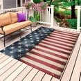 thumbnail image 1 of American Flag Outdoor Rug 4x6 Ft, Non Slip Washable Area Rug, Retro Blue Star Red Striped USA Flag Patio Rugs Carpet Runner, Large Floor Mat for Indoor/Outdoor Deck Porch Camping, 1 of 8