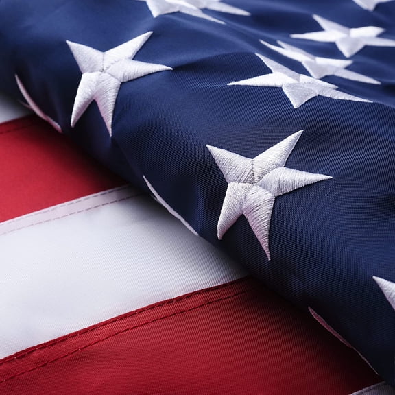 American Flag for Outside 2.5x4 Inhces - USA Flag, Outdoor Heavy Duty American US Flag with Embroidered Stars and Sewn Stripes American Flags for High Wind- All Weather Flags