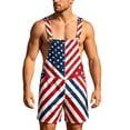 thumbnail image 1 of American Flag Overalls for Men Loose Fit Patriotic Bib Jumpsuit Shorts USA Print Casual Summer Festival Clothing for Independence Day Outdoor Activities, 1 of 4