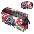 thumbnail image 1 of American Flag Oxford Fabric Waterproof Digital Bag Cable Organizer Travel Small Holder for Charger, Hard Drive - 5.9x9.44x3.14 in., 1 of 6