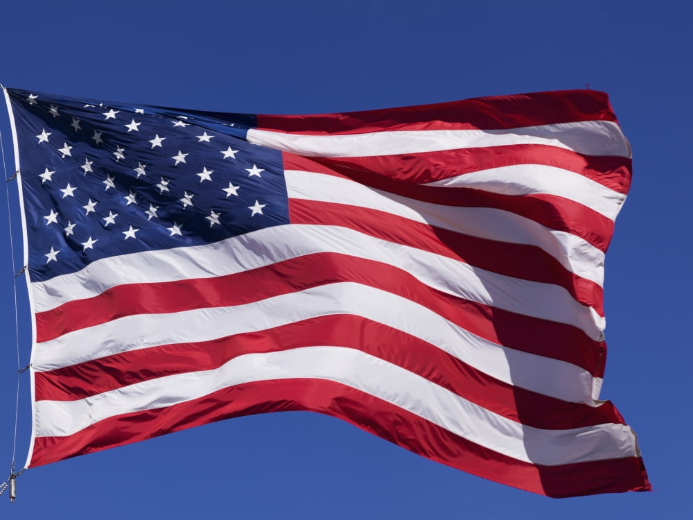American Flag Pahreah Utah United States of America Canvas Art - Keith Levit Design Pics (34 x 26)