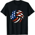thumbnail image 1 of American Flag Painted Beach Volleyball T-Shirt, 1 of 2