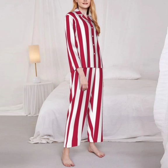 American Flag Pajama Sets Spring Black and White Fashion Sleep Sleepwear Lady Two Piece Loose Oversize Graphic Nightwear Gift
