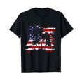 thumbnail image 1 of American Flag Palm Trees USA Patriotic 4th of July T-Shirt, 1 of 5