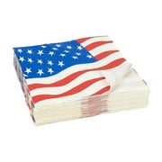 American Flag Paper Napkins Patriotic Party Supplies for 4th of July, Memorial Day, Veterans Day 100 Count