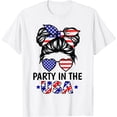 thumbnail image 1 of American Flag Party In USA 4th July Patriotic Kids Teen, Girl T-Shirt mens t enhirt men，black，women，misfits，journey ，boys, 1 of 4
