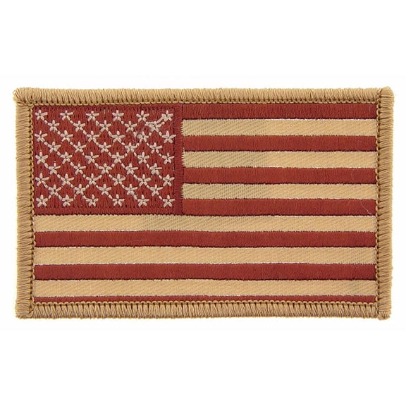 American Flag Patch Brown 2" x 3 1/4"
