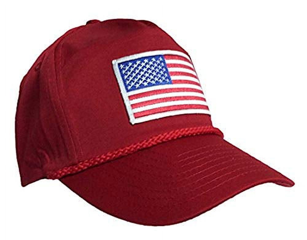 Flag Rope Hat American Flag Patch Rope Hat-Red - Walmart.com