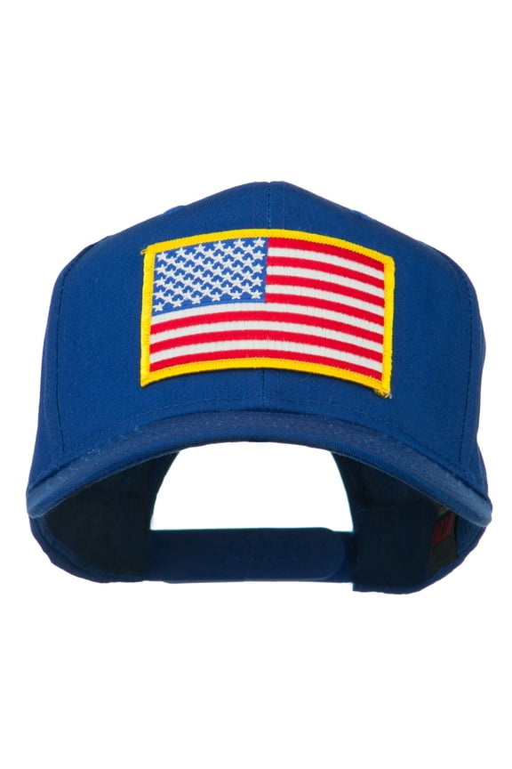 American Flag Patched High Profile Cap - Royal OSFM