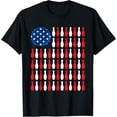 thumbnail image 1 of American Flag - Patriotic Bowler & Bowling T-Shirt100% cotton short-sleeved shirt for both men and women, 1 of 6