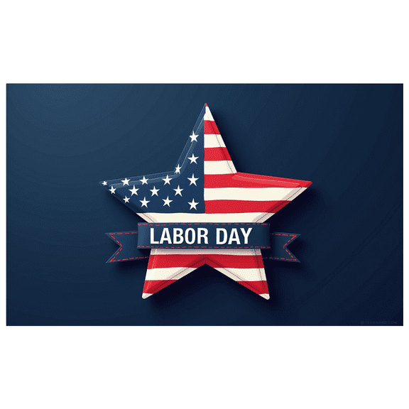 American Flag Patriotic Decor Labor Day Star Shape Banner Decorative Design for Holiday Celebration Event Display