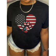 American Flag Patriotic Dog and Cat Paw Print 4th of July Comfort Co