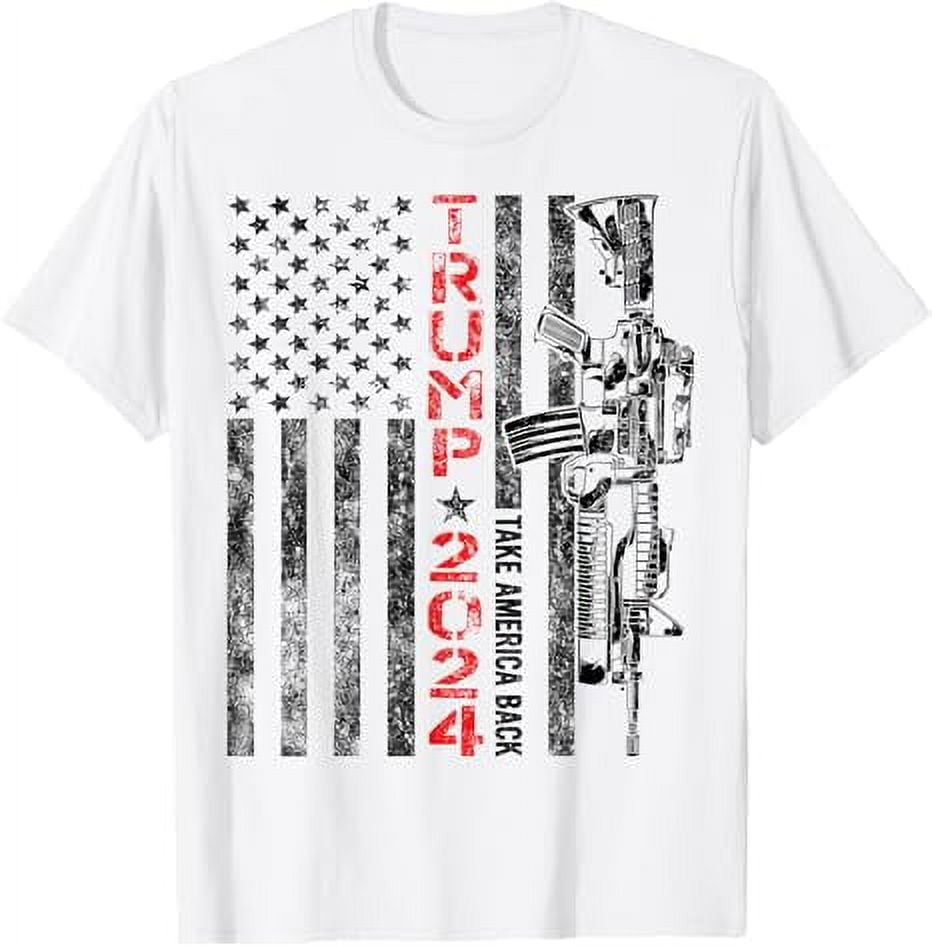 American Flag Patriotic Donald Trump 2024 Take America Back TShirt