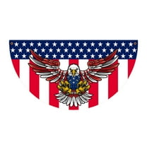American Flag Patriotic Eagle American Non-Pleated Fan Flag American Garden Flag Patriotic Bunting Banner Flags For Outside 4th Of July Banner Decorations Outdoor