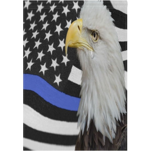 American Flag Patriotic Garden Flag 12 x 18 Double Sided Blue Line American Flag House Yard Flags Outdoor Indoor Holiday Bald Eagle Banner Decorations Sign