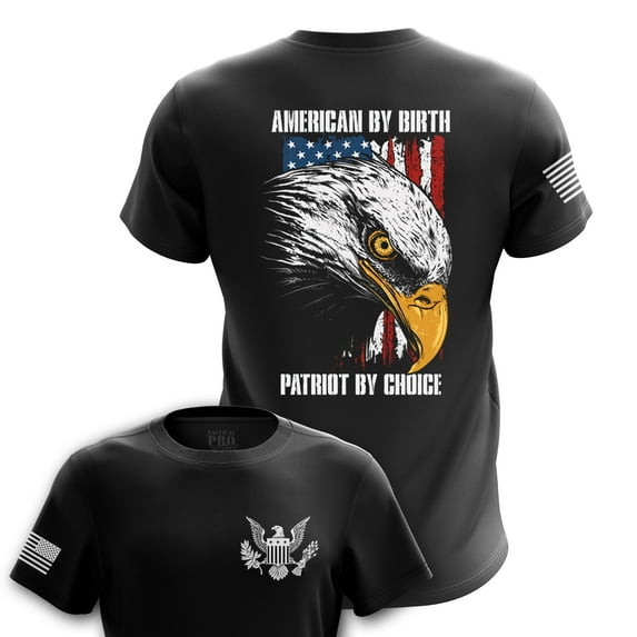 American Flag Patriotic Men’s T-Shirt, Lightweight Classic Fit Short Sleeve Shirt