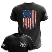 American Flag Patriotic Men s T-Shirt, Lightweight Classic Fit Short Sleeve Shirt